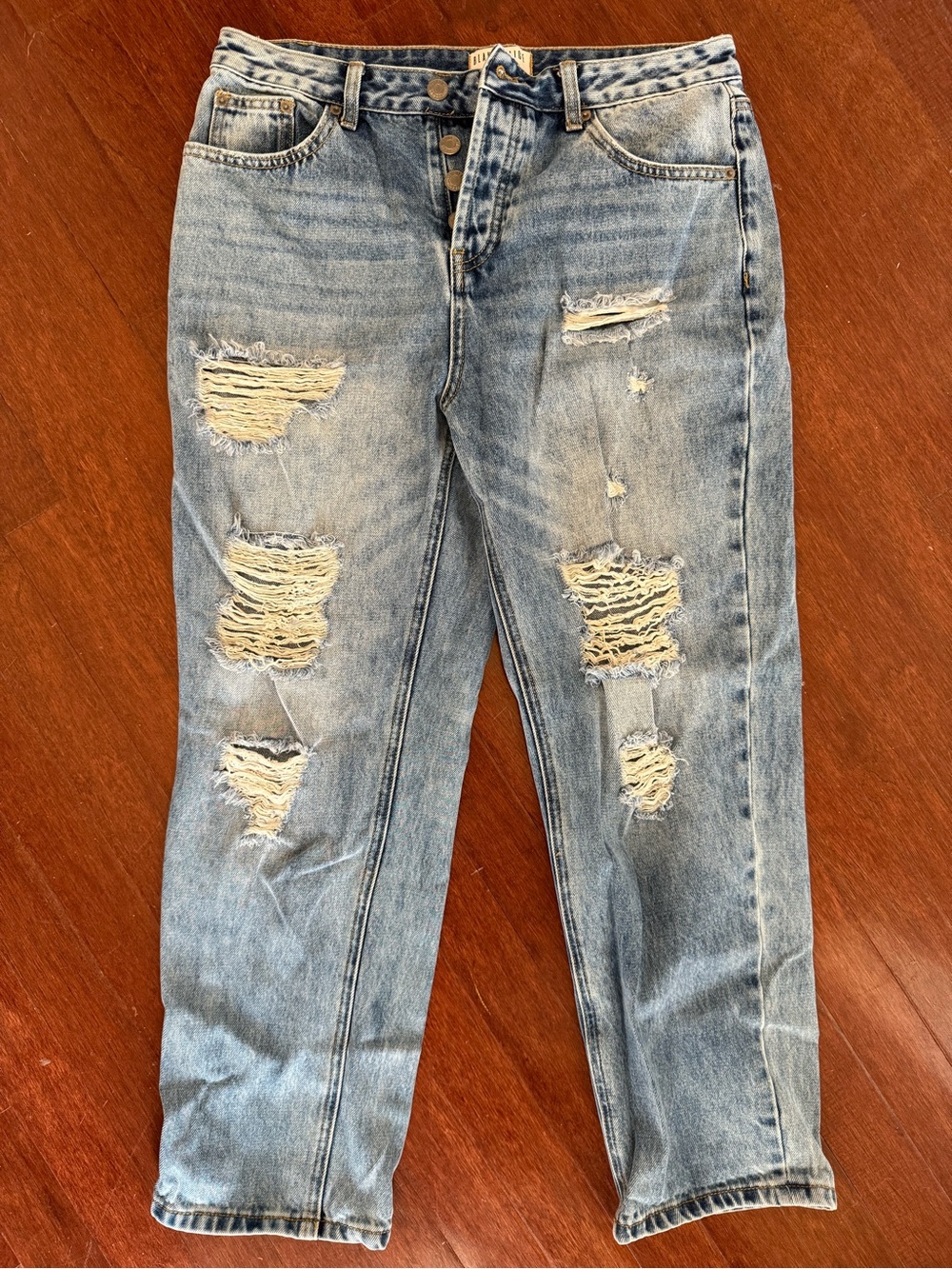 Light Blue Distressed High-Rise Women’s Jeans